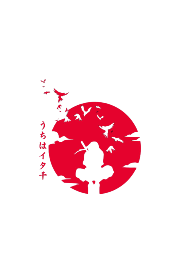 Red Moon Uchiha Itachi Oversized Terry T-Shirt