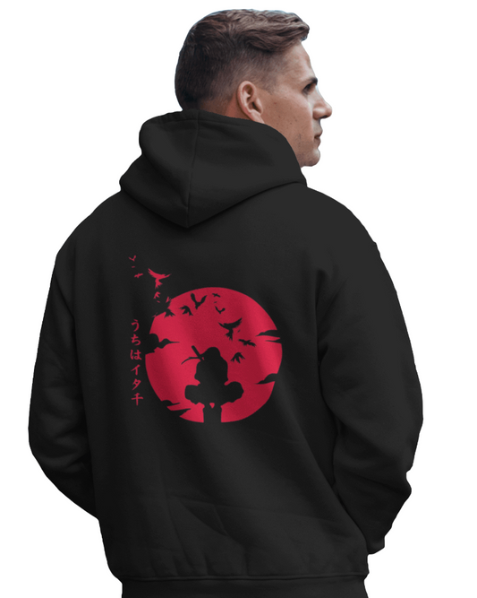 Red Moon Uchiha Itachi Oversized Hooded Sweatshirt