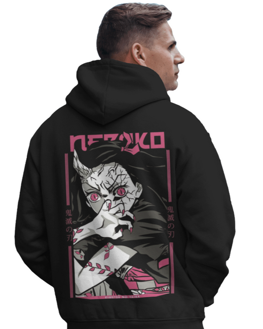 Nezuko Demon Form Oversized Hooded Sweatshirt