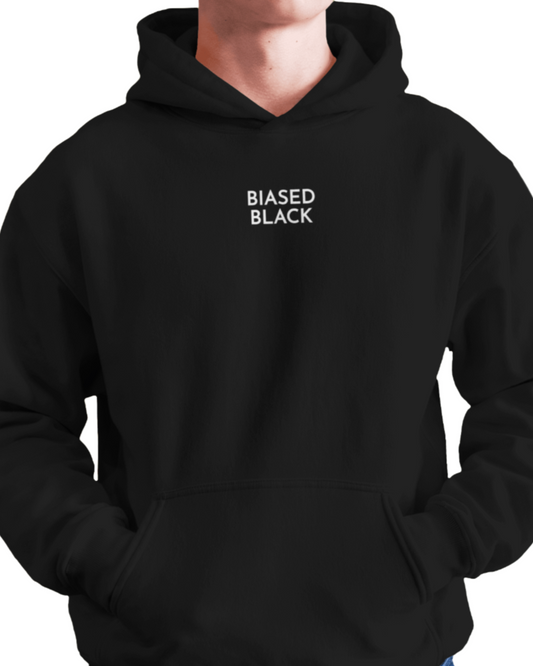 Biased Black Logo Oversized Hooded Sweatshirt