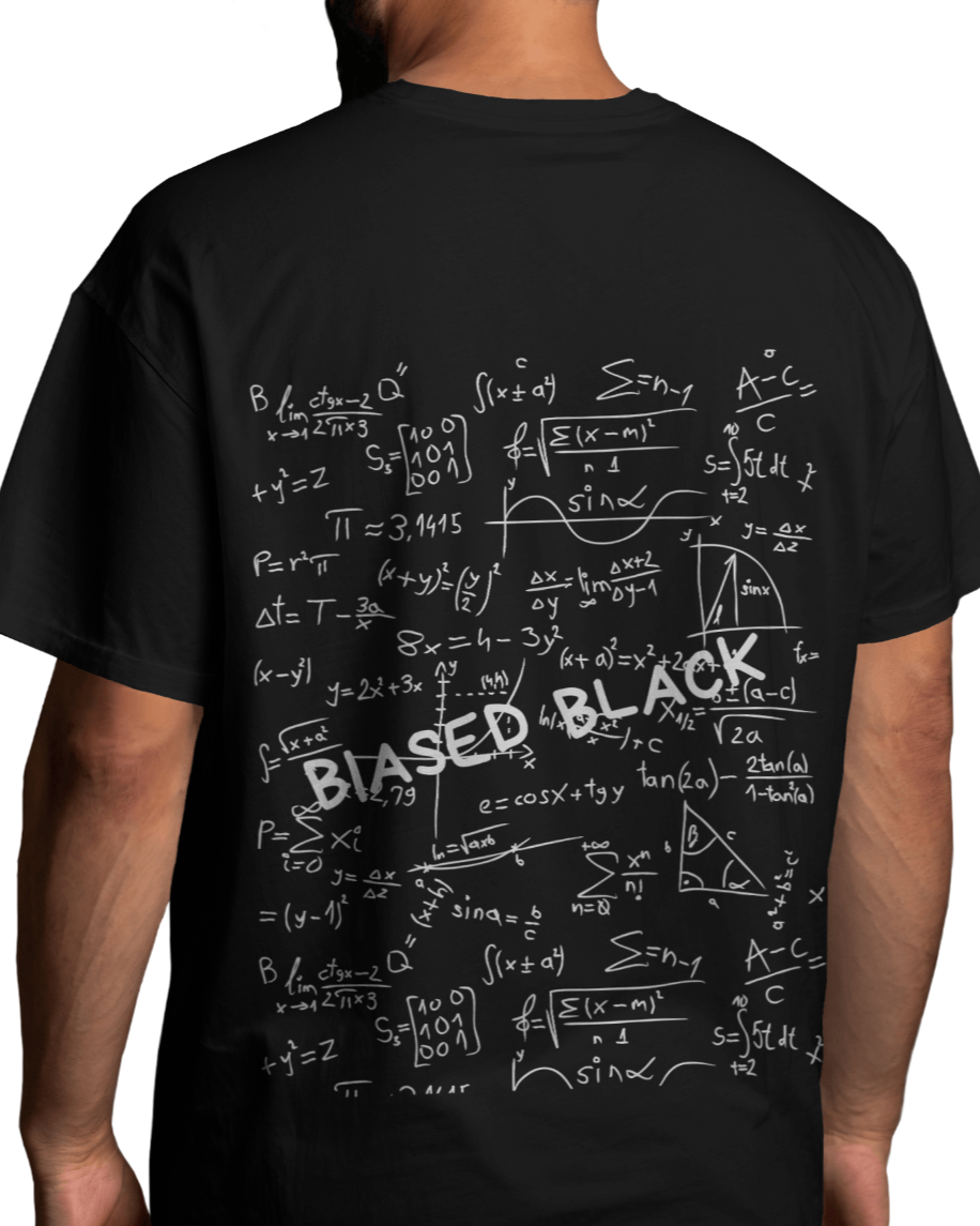 Biased Black Scribble Oversized Terry T-Shirt