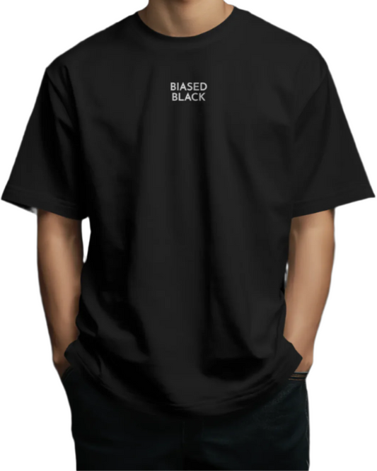 Biased Black Logo Oversized Terry T-Shirt